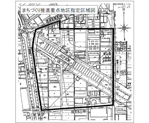 北戸田駅前地区まちづくり推進重点地区指定区域図