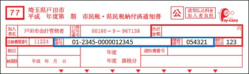 県民税納付書の画像