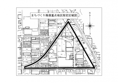 戸田駅西口駅前地区まちづくり推進重点地区指定区域図