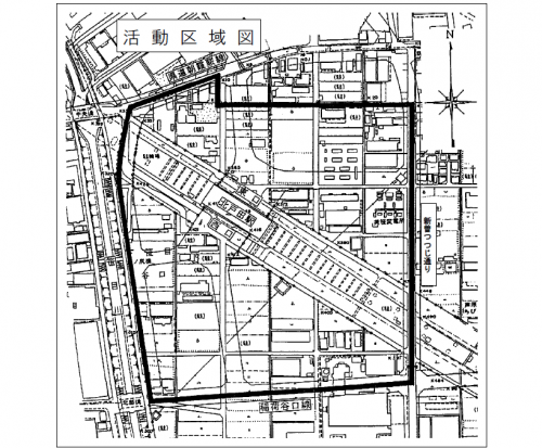 北戸田駅前地区まちづくり協議会活動区域図