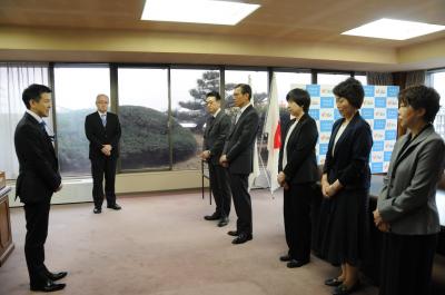 退職発令式に出席しました