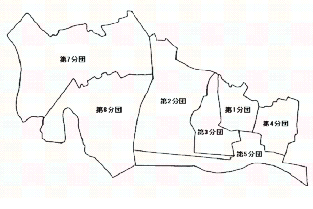 各分団受持特区の区分地図