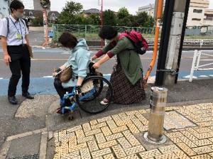 市役所南通りでの現地視察写真