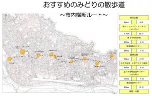 おすすめのみどりの散歩道（市内横断ルート）の画像