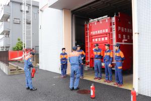 消火器使用訓練の様子