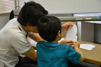 親子で星座早見盤を使う