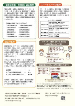 チラシ（スマートミールってなに？）うら