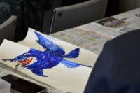 竹ひごを付ける準備