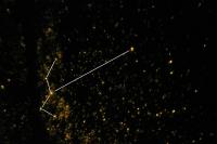 カシオペア座と北極星