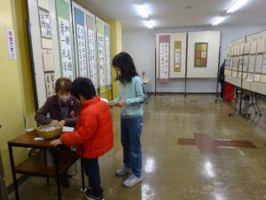 書道展示ブースの様子