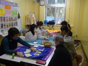 タロットカード占い体験の様子