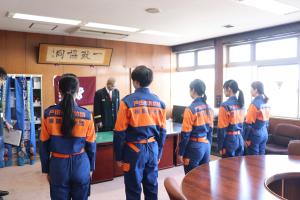 消防団長より辞令をいただきました