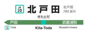 看板風タオルのイメージ(北戸田駅)