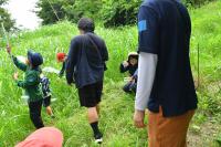 草原での採集