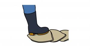 土のうの積み方（手順2）